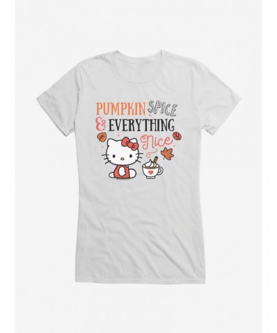 Hello Kitty Pumpkin Spice & Everything Nice Girls T-Shirt $6.77 T-Shirts