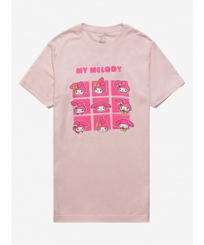 My Melody Emotions Boyfriend Fit Girls T-Shirt $7.47 T-Shirts