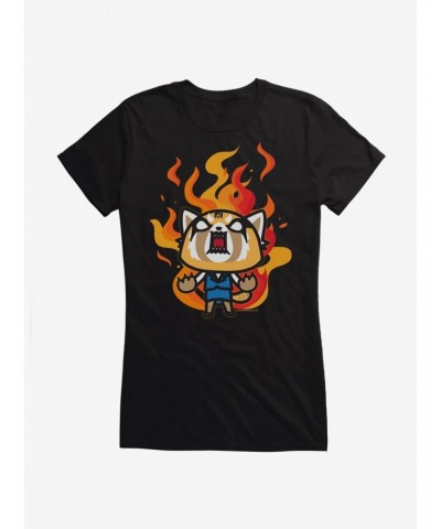 Aggretsuko Metal Rage Girls T-Shirt $5.98 T-Shirts