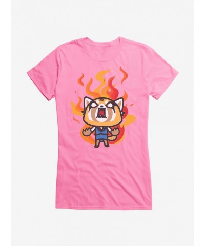 Aggretsuko Metal Rage Girls T-Shirt $5.98 T-Shirts