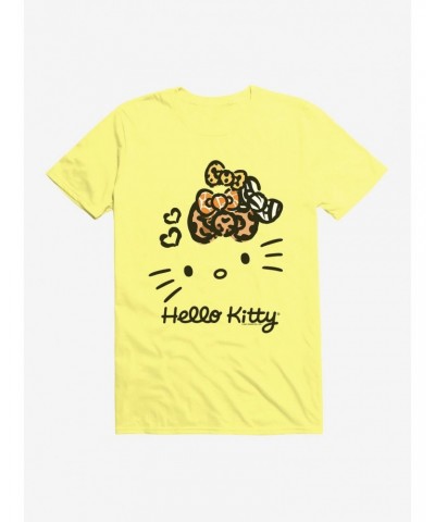 Hello Kitty Jungle Paradise Stencil Outline T-Shirt $5.74 T-Shirts