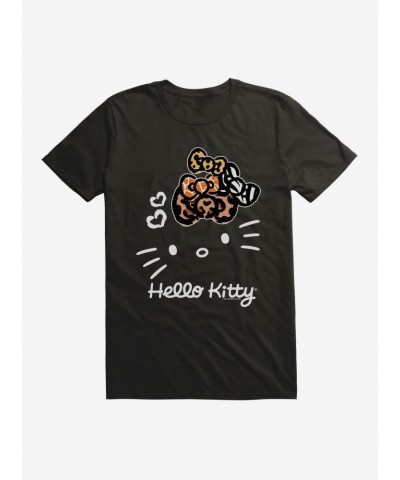 Hello Kitty Jungle Paradise Stencil Outline T-Shirt $5.74 T-Shirts