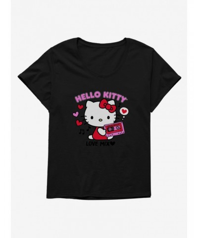 Hello Kitty Valentine's Day Love Mix Girls T-Shirt Plus Size $9.94 T-Shirts
