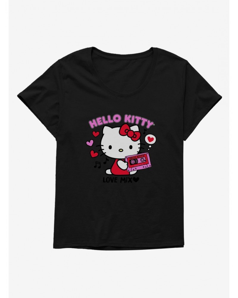 Hello Kitty Valentine's Day Love Mix Girls T-Shirt Plus Size $9.94 T-Shirts