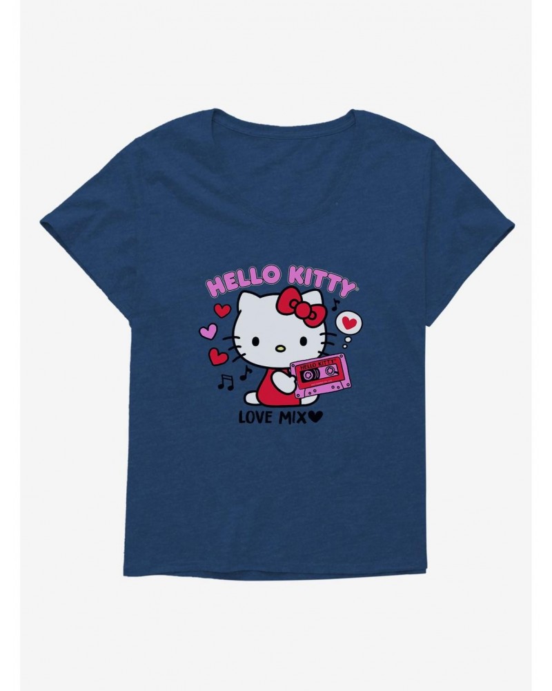 Hello Kitty Valentine's Day Love Mix Girls T-Shirt Plus Size $9.94 T-Shirts