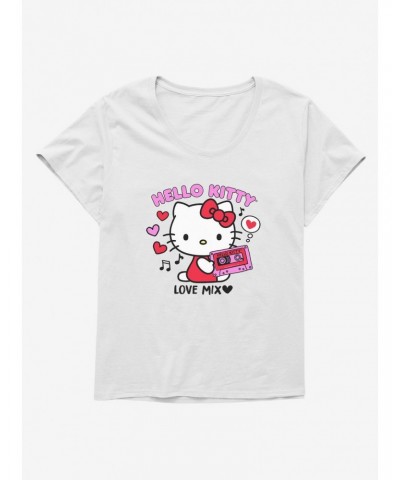 Hello Kitty Valentine's Day Love Mix Girls T-Shirt Plus Size $9.94 T-Shirts