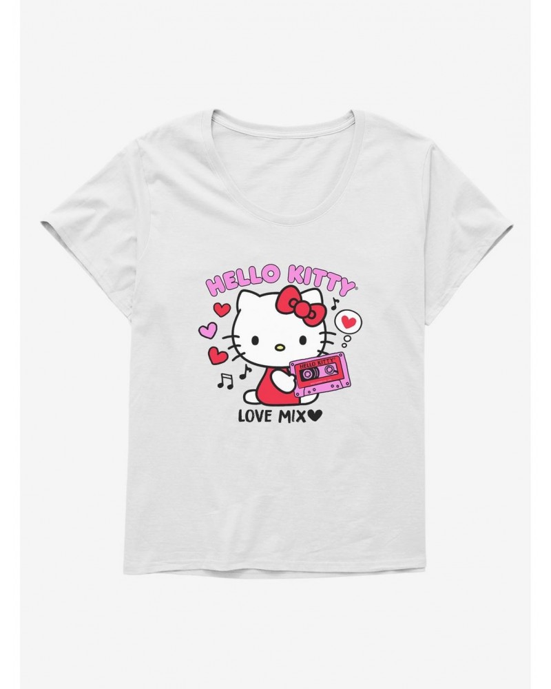 Hello Kitty Valentine's Day Love Mix Girls T-Shirt Plus Size $9.94 T-Shirts