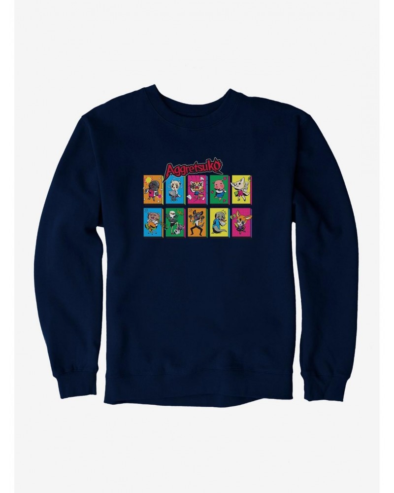 Aggretsuko Character Panels Sweatshirt $14.17 Sweatshirts