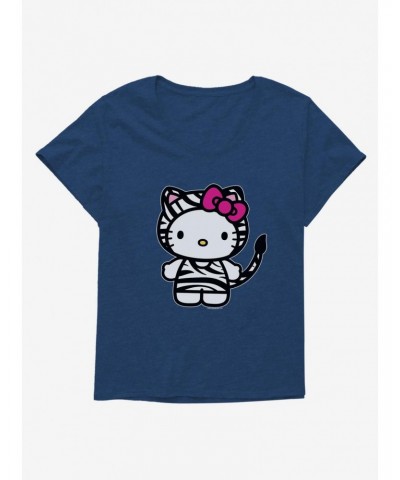 Hello Kitty Jungle Paradise Zebra Print Girls T-Shirt Plus Size $11.56 T-Shirts