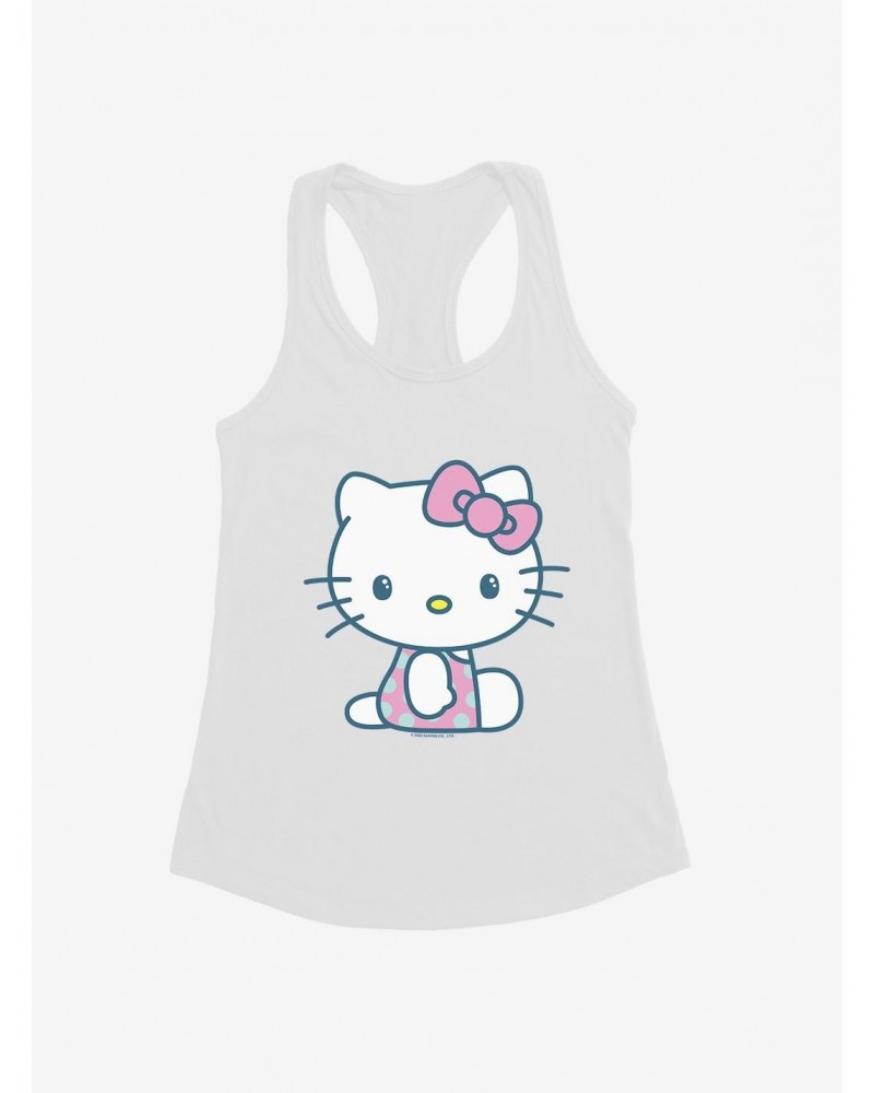 Hello Kitty Kawaii Vacation Polka Dot Swim Outfit Girls Tank $9.16 Tanks