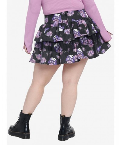 Kuromi Butterfly Tiered Skirt Plus Size $12.93 Skirts