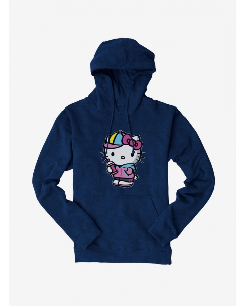 Hello Kitty Spray Can Front Hoodie $12.21 Hoodies