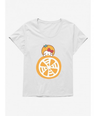 Hello Kitty Five A Day Litlle Slice of Orange Girls T-Shirt Plus Size $9.25 T-Shirts