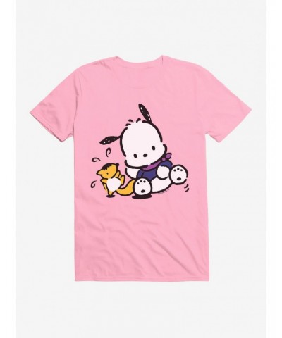 Pochacco Playing With Mon-Mon T-Shirt $8.60 T-Shirts