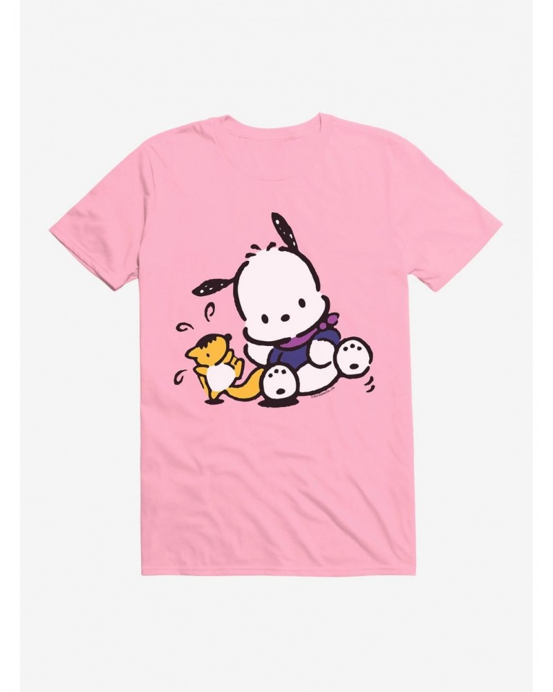 Pochacco Playing With Mon-Mon T-Shirt $8.60 T-Shirts