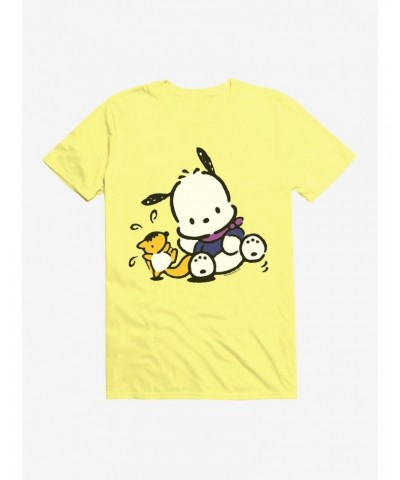 Pochacco Playing With Mon-Mon T-Shirt $8.60 T-Shirts