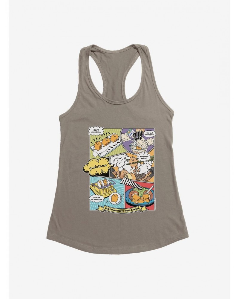 Gudetama Comic Strip Girls Tank $9.96 Tanks