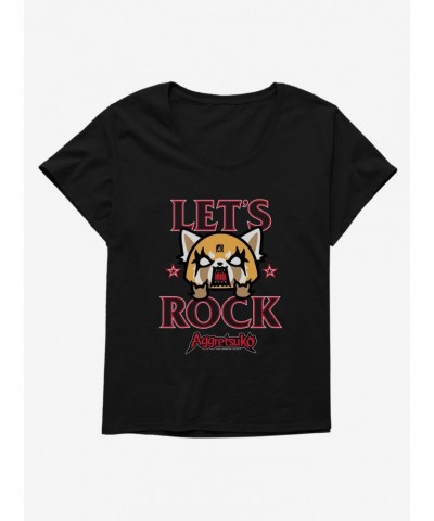 Aggretsuko Let's Rock Girls T-Shirt Plus Size $8.55 T-Shirts