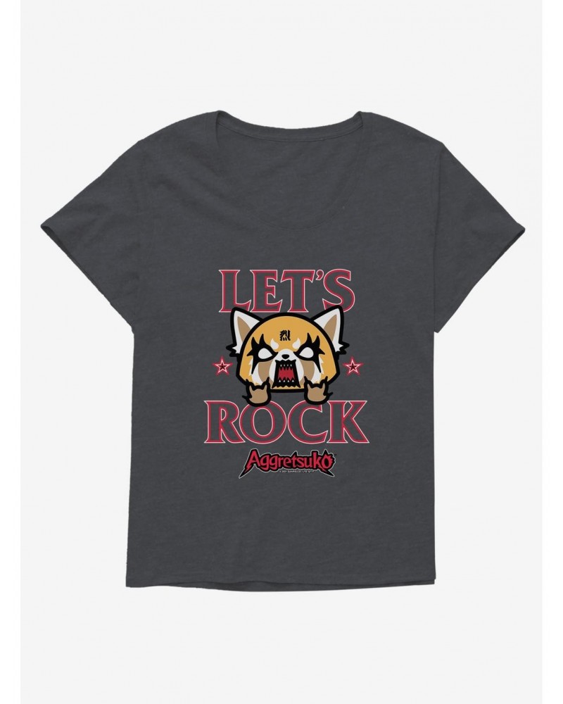 Aggretsuko Let's Rock Girls T-Shirt Plus Size $8.55 T-Shirts