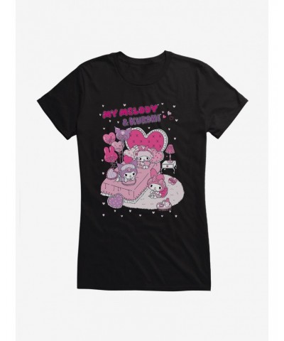 Kuromi My Melody & Kuromi Girls T-Shirt $9.76 T-Shirts