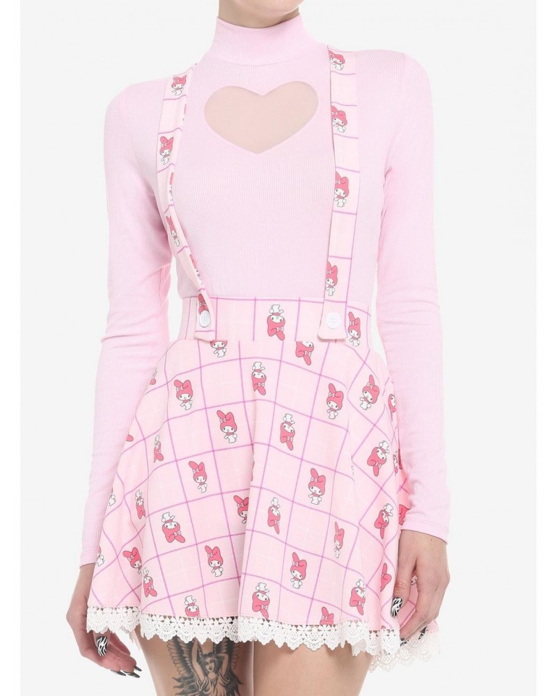 My Melody Plaid & Lace Suspender Skirt $8.58 Skirts