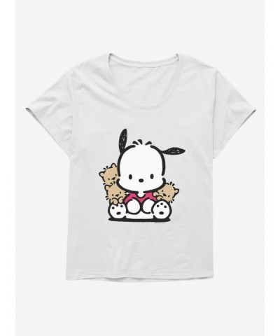 Pochacco Sitting With Friends Girls T-Shirt Plus Size $8.55 T-Shirts