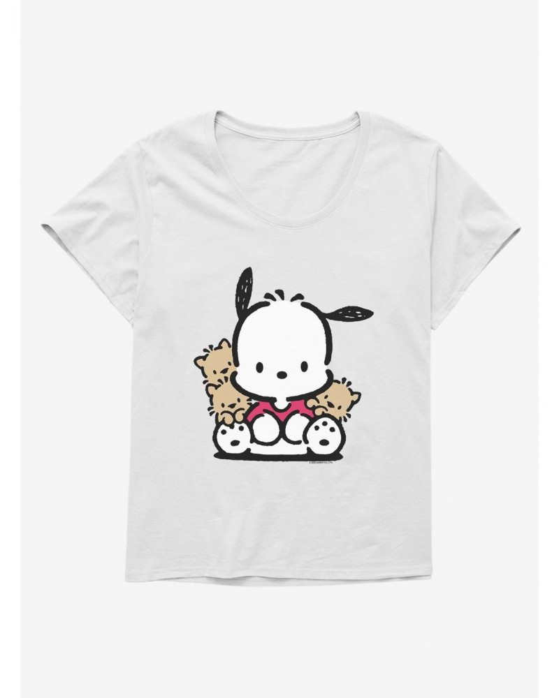 Pochacco Sitting With Friends Girls T-Shirt Plus Size $8.55 T-Shirts