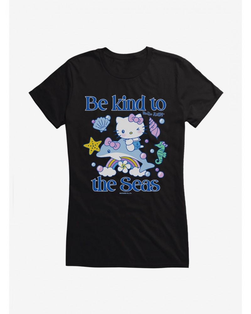 Hello Kitty Be Kind To The Seas Girls T-Shirt $7.57 T-Shirts