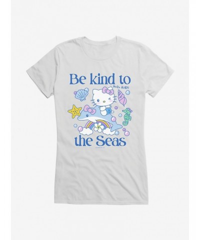 Hello Kitty Be Kind To The Seas Girls T-Shirt $7.57 T-Shirts