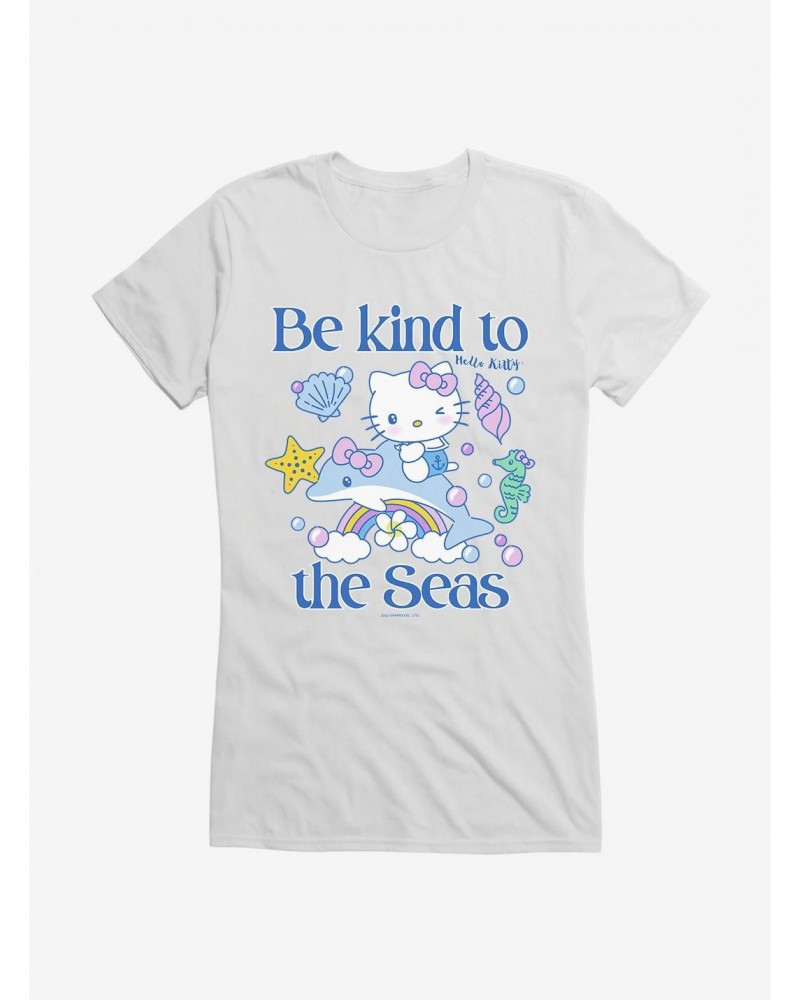 Hello Kitty Be Kind To The Seas Girls T-Shirt $7.57 T-Shirts