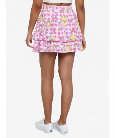 Hello Kitty And Friends Checkered Tiered Mini Skirt $11.17 Skirts