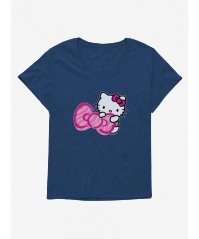 Hello Kitty Jungle Paradise Bow Girls T-Shirt Plus Size $11.56 T-Shirts