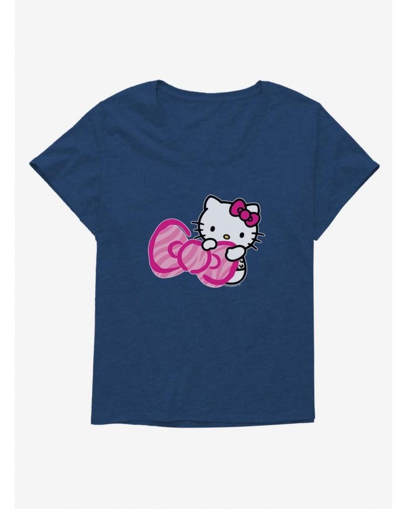 Hello Kitty Jungle Paradise Bow Girls T-Shirt Plus Size $11.56 T-Shirts