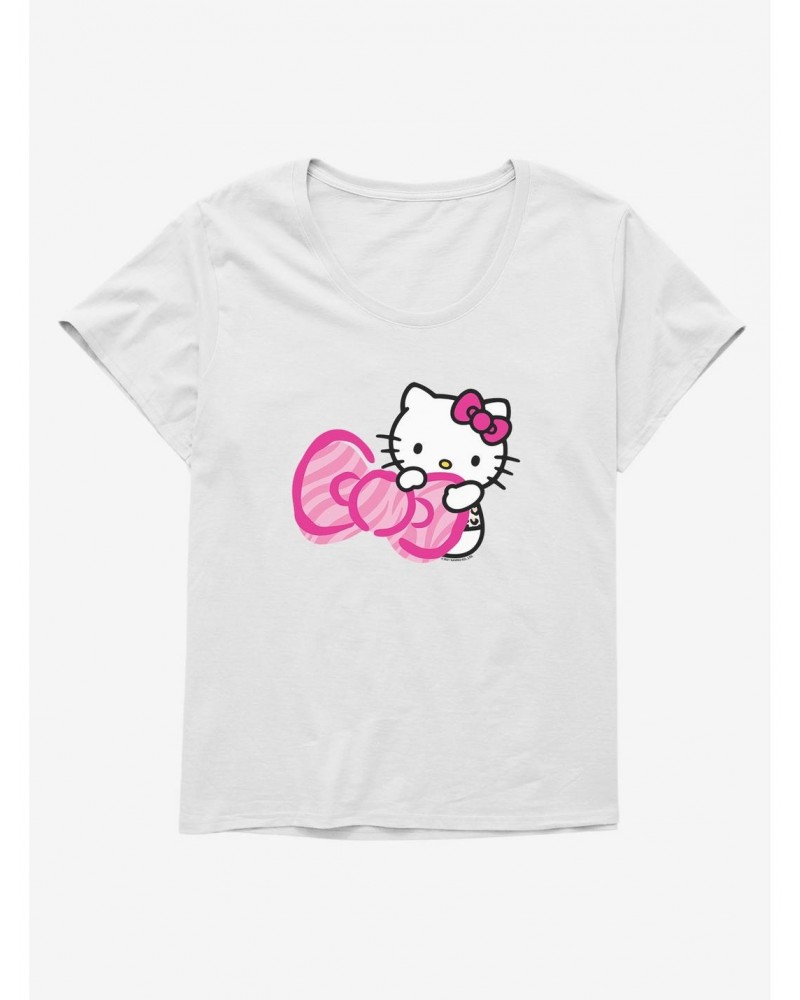 Hello Kitty Jungle Paradise Bow Girls T-Shirt Plus Size $11.56 T-Shirts