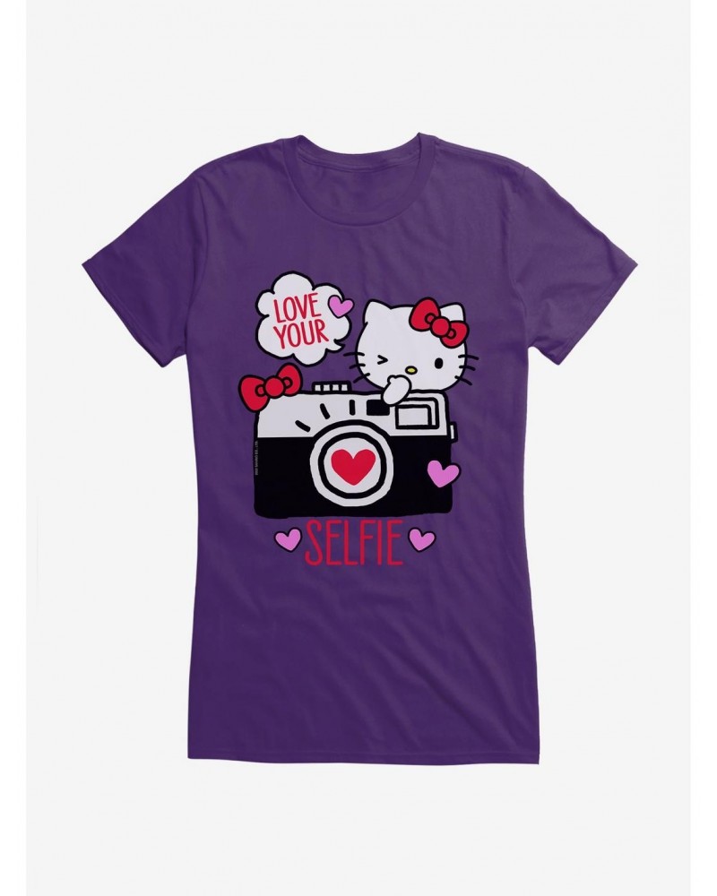 Hello Kitty Selfie Love Girls T-Shirt $7.37 T-Shirts