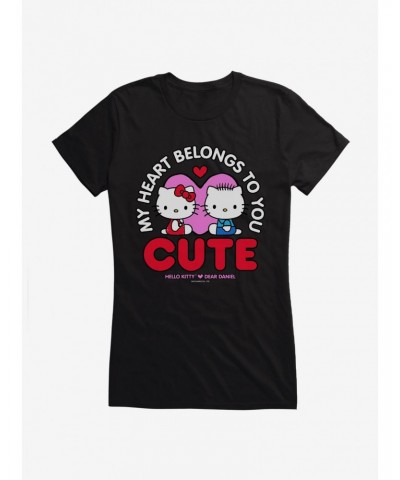 Hello Kitty Valentine's Day Heart Belongs To You Girls T-Shirt $5.98 T-Shirts