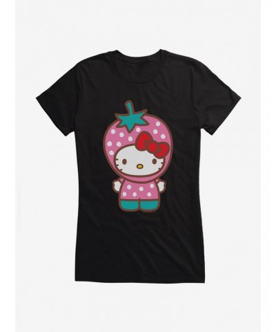Hello Kitty Five A Day Strawberry Hat Girls T-Shirt $6.37 T-Shirts