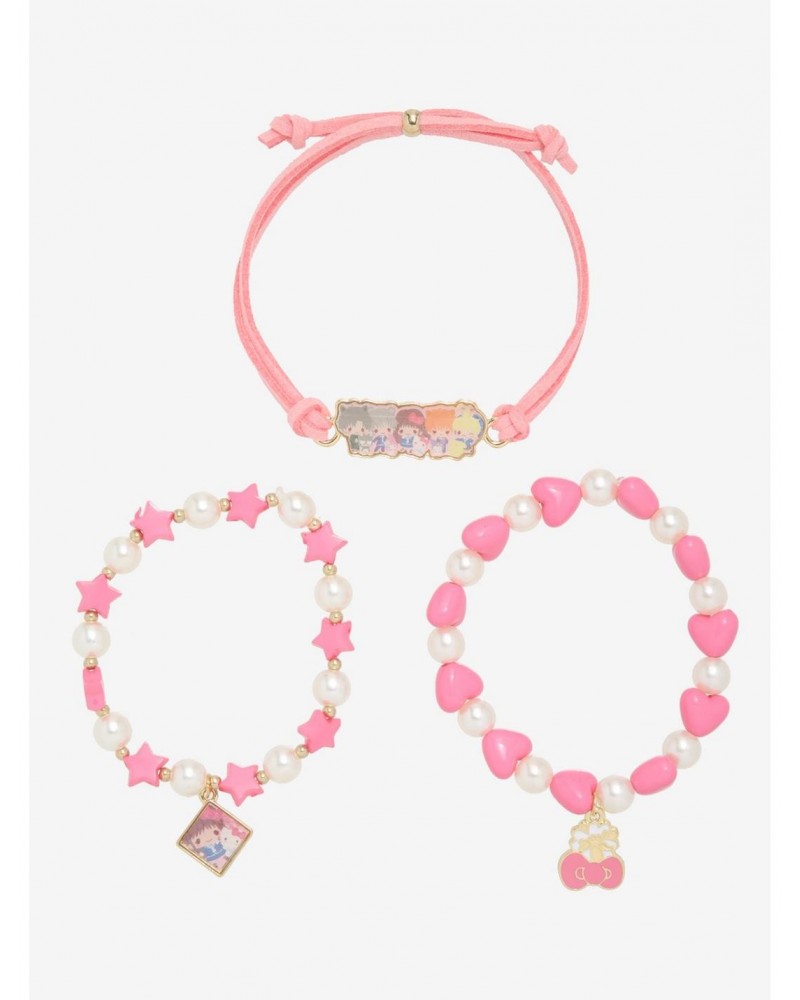 Fruits Basket X Hello Kitty And Friends Pink Bracelet Set $5.83 Bracelet Set