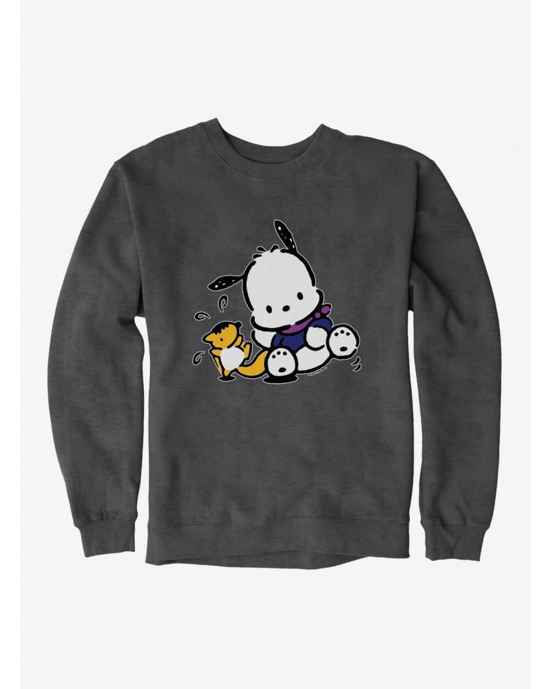 Pochacco Playing With Mon-Mon Sweatshirt $14.46 Sweatshirts