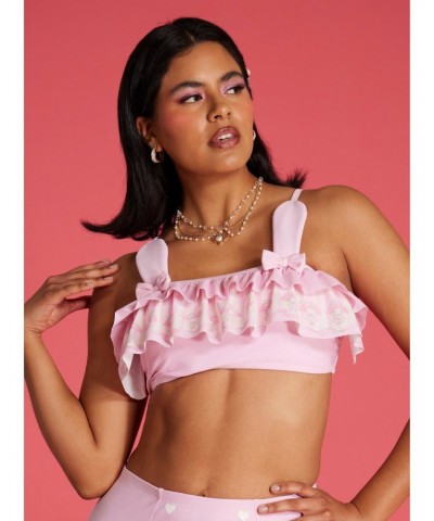 My Melody Pink Ruffle Swim Top $10.26 Tops