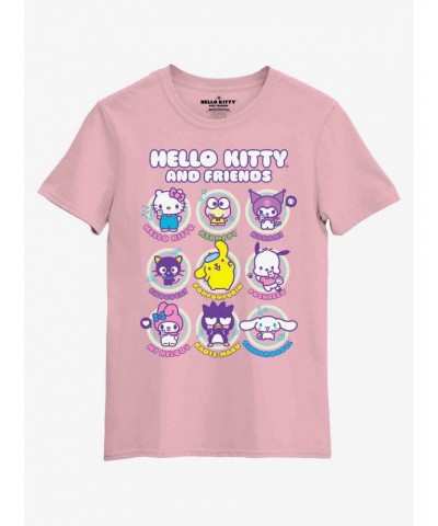 Hello Kitty And Friends Selfie Boyfriend Fit Girls T-Shirt Plus Size $9.89 T-Shirts