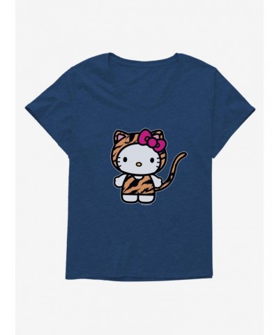 Hello Kitty Jungle Paradise Tiger Costume Girls T-Shirt Plus Size $8.32 T-Shirts