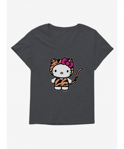 Hello Kitty Jungle Paradise Tiger Costume Girls T-Shirt Plus Size $8.32 T-Shirts