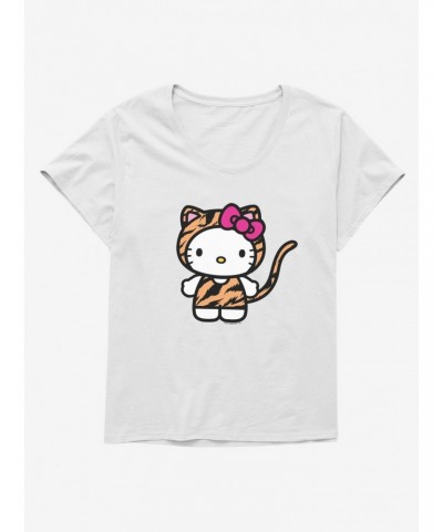 Hello Kitty Jungle Paradise Tiger Costume Girls T-Shirt Plus Size $8.32 T-Shirts