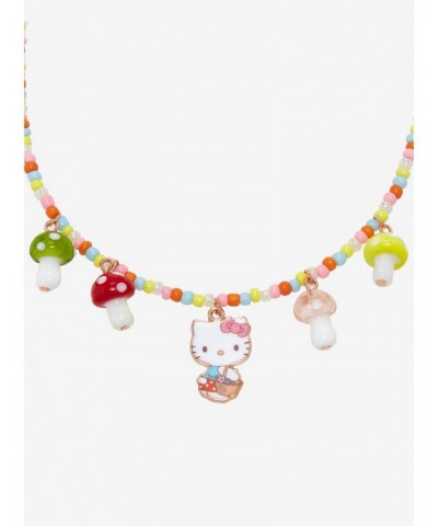 Hello Kitty And Friends Mushroom Beaded Charm Necklace $4.52 Necklaces