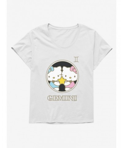 Hello Kitty Star Sign Gemini Stencil Girls T-Shirt Plus Size $10.64 T-Shirts