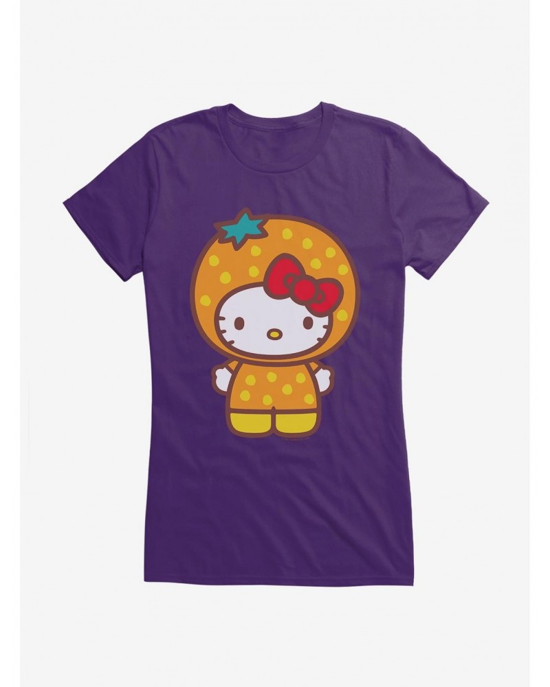 Hello Kitty Five A Day Orange Outfit Girls T-Shirt $7.77 T-Shirts