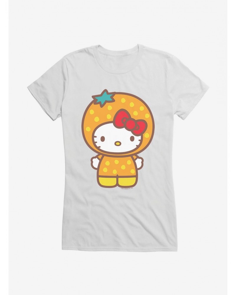 Hello Kitty Five A Day Orange Outfit Girls T-Shirt $7.77 T-Shirts