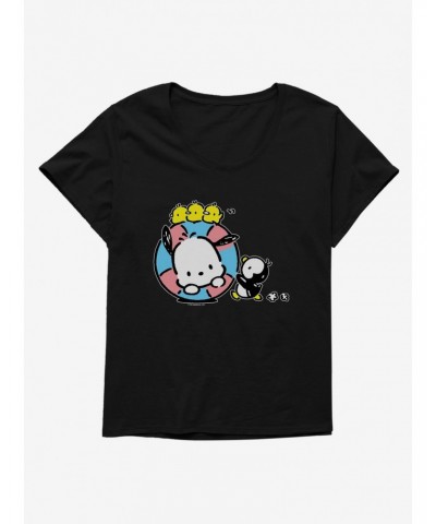 Pochacco Swimming With Friends Girls T-Shirt Plus Size $10.64 T-Shirts