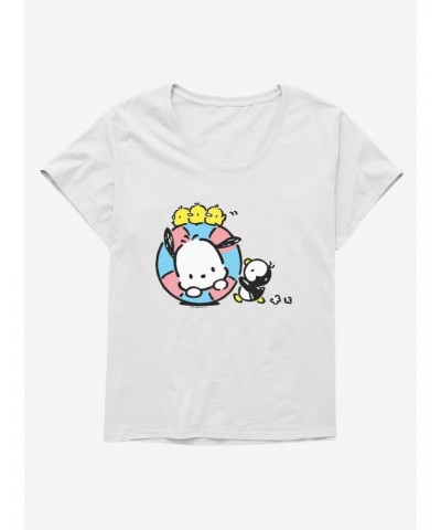 Pochacco Swimming With Friends Girls T-Shirt Plus Size $10.64 T-Shirts